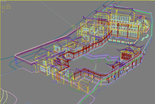 maya chinese - Chinese style architecture 001 by papandenis